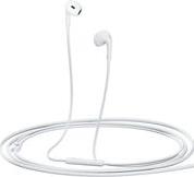 LH1 WHITE - WIRED SEMI-EAR EARPHONES W. MIC IOS ANDROID TYPE-C 1,15M CABLE 20-20KHZ QCY