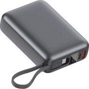 PB20A GREY 20000MAH 45W PD FAST CHARGE POWER BANK - DIGITAL DISPLAY, FIREPROOF ABS+PC QCY