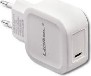 51706 CHARGER 20W 5-12V 1.67-3A USB TYPE-C PD WHITE QOLTEC