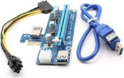 55501 RISER PCI-E 1X - 16X USB 3.0 SATA/ PCI-E 6PIN QOLTEC