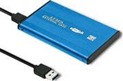 EXTERNAL HARD DRIVE CASE HDD/SSD 2.5'' SATA3 USB 3.0 BLUE QOLTEC