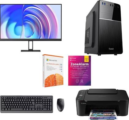 BUNDLE DESKTOP (CORE I5-12400/8GB/256GB SSD/UHD GRAPHICS 730/WIN11HOME) + XIAOMI MONITOR A24I 24 FHD 100HZ 6MS IPS + ΣΕΤ ΠΛΗΚΤΡΟΛΟΓΙΟ ΠΟΝΤΙΚΙ TRUST PRIMO + CANON TS3750I INKJET ΜΕ WI-FI + MICROSOFT OFFICE 365 PERSONAL + ANTIVIRUS CHECKPOINT QUEST