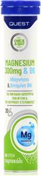 ONCE A DAY MAGNESIUM 300MG & B6 ΣΥΜΠΛΗΡΩΜΑ ΔΙΑΤΡΟΦΗΣ ΓΙΑ ΤΗΝ ΚΑΛΗ ΛΕΙΤΟΥΡΓΙΑ ΜΥΩΝ & ΝΕΥΡΙΚΟΥ ΣΥΣΤΗΜΑΤΟΣ, ΓΕΥΣΗ ΠΟΡΤΟΚΑΛΙ 20 EFFER.TABS QUEST