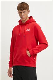 ΜΠΛΟΥΖΑ DNA BUBBLE LOGO HOODIE ΧΡΩΜΑ: ΚΟΚΚΙΝΟ, ΜΕ ΚΟΥΚΟΥΛΑ, AQYFT03372 QUIKSILVER