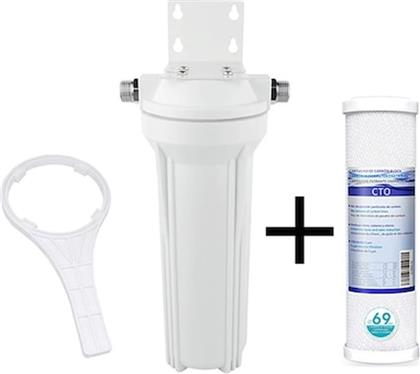 ΦΙΛΤΡΟ ΚΑΤΩ ΠΑΓΚΟΥ 1/2 + ΦΙΛΤΡΟ CTO-Φ69 5 MICRON QWATERFILTERS