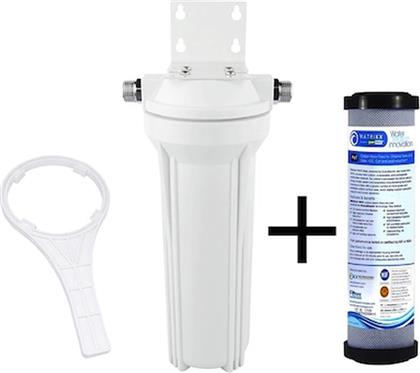 ΦΙΛΤΡΟ ΚΑΤΩ ΠΑΓΚΟΥ 1/2 ΛΕΥΚΟ + MATRIKX PB1 0,5 MICRON QWATERFILTERS