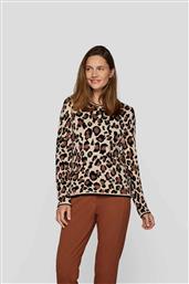 ΓΥΝΑΙΚΕΙΟ ΠΟΥΛΟΒΕΡ ΜΕ ANIMAL PRINT ΚΑΙ LETTERING ΜΕ ΣΤΡΑΣ - 53-121601 ΜΠΕΖ RABE