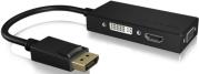 ICY BOX IB-AC1031 3-IN-1 DISPLAYPORT TO HDMI/DVI/VGA GRAPHICS ADAPTER RAIDSONIC