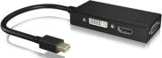 ICY BOX IB-AC1032 3-IN-1 MINI DISPLAYPORT TO HDMI/DVI-D/VGA GRAPHICS ADAPTER RAIDSONIC
