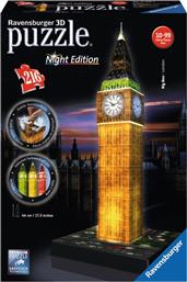 3D PUZZLE NIGHT EDITION 216 ΤΕΜ. BIG BEN 12588 RAVENSBURGER