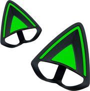 KITTY EARS V2 BLACK - CLIP ON CAT EAR - GAMING HEADSETS / HEADPHONES - UNIVERSAL FIT RAZER