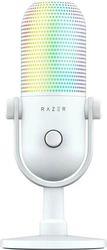 SEIREN V3 CHROMA - WHITE - RGB USB CONDENSER MICROPHONE - GAIN LIMITER - BUILD-IN SHOCK ABSORB RAZER