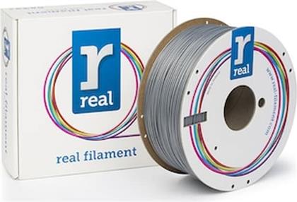 REAL ABS 3D PRINTER FILAMENT - SILVER - SPOOL OF 1KG - 1.75MM (REFABSSILVER1000MM175) REAL FILAMENTS