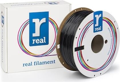 REAL PETG 3D PRINTER FILAMENT - BLACK - SPOOL OF 3KG - 1.75MM (REFPETGBLACK3KG) REAL FILAMENTS