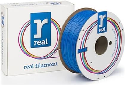 REAL PETG 3D PRINTER FILAMENT - BLUE - SPOOL OF 1KG - 1.75MM (REFPETGSBLUE1000MM175) REAL FILAMENTS