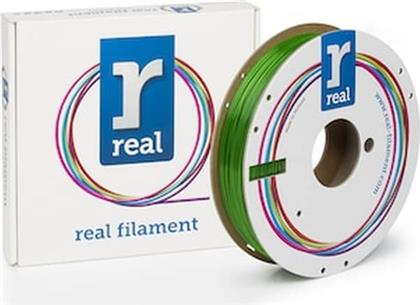 REAL PETG 3D PRINTER FILAMENT - TRANSLUCENT GREEN - SPOOL OF 0.5KG - 1.75MM (REFPETGTGREEN500MM175) REAL FILAMENTS