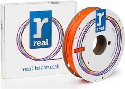 REAL PETG 3D PRINTER FILAMENT - TRANSLUCENT ORANGE - SPOOL OF 0.5KG - 1.75MM (REFPETGORANGE500MM175) REAL FILAMENTS