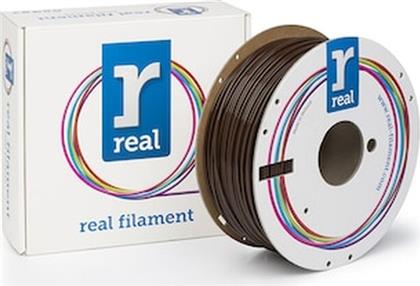 REAL PLA 3D PRINTER FILAMENT - BROWN - SPOOL OF 1KG - 2.85MM (REFPLABROWN1000MM3) REAL FILAMENTS