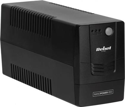 UPS NANOPOWER 850 OFFLINE 850VA 480W ΜΑΥΡΟ REBEL