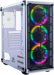 ΚΟΥΤΙ DESKTOP WHEELJACK GC-606WH MIDI TOWER - ΛΕΥΚΟ RED DRAGON