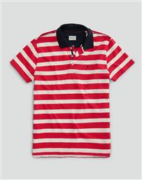 POLO Κ.Μ. COLEY STRIPED RG-31-151912306-1441 RED REDGREEN