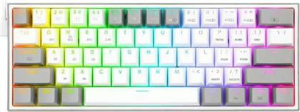 GAMING ΠΛΗΚΤΡΟΛΟΓΙΟ FIZZ PRO K616 ΑΣΥΡΜΑΤΟ ΜΗΧΑΝΙΚΟ RGB - WHITE/GREY REDRAGON