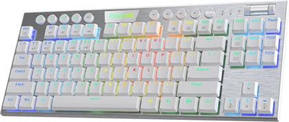 GAMING ΠΛΗΚΤΡΟΛΟΓΙΟ HORUS K621 ΑΣΥΡΜΑΤΟ ΜΗΧΑΝΙΚΟ RGB - WHITE REDRAGON