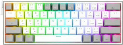 GAMING ΠΛΗΚΤΡΟΛΟΓΙΟ REDRAGON FIZZ PRO K616 ΑΣΥΡΜΑΤΟ ΜΗΧΑΝΙΚΟ RGB - WHITE/GREY από το PUBLIC