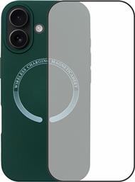 IPHONE 17 MAGSAFE SILICONE CASE & FULL FACE GLASS GREEN ΘΗΚΗ ΚΙΝΗΤΟΥ & ΠΡΟΣΤΑΤΕΥΤΙΚΟ ΟΘΟΝΗΣ REDSHIELD