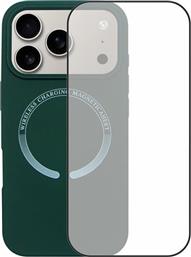 IPHONE 17 PRO MAGSAFE SILICONE CASE & FULL FACE GLASS GREEN ΘΗΚΗ ΚΙΝΗΤΟΥ & ΠΡΟΣΤΑΤΕΥΤΙΚΟ ΟΘΟΝΗΣ REDSHIELD