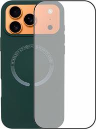 IPHONE 17 PRO MAX MAGSAFE SILICONE CASE & FULL FACE GLASS GREEN ΘΗΚΗ ΚΙΝΗΤΟΥ & ΠΡΟΣΤΑΤΕΥΤΙΚΟ ΟΘΟΝΗΣ REDSHIELD