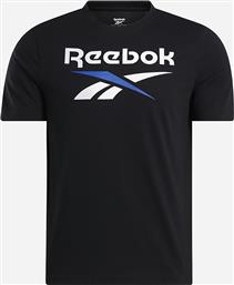 ΑΝΔΡΙΚΟ T-SHIRT ΜΕ LOGO PRINT REGULAR FIT ''DENTITY BIG LOGO'' - RCF24TS/100206029M ΜΑΥΡΟ REEBOK