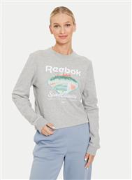 ΜΠΛΟΥΖΑ COURT SPORT FT CRAW 100076214 ΓΚΡΙ REGULAR FIT REEBOK