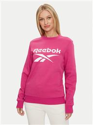 ΜΠΛΟΥΖΑ IDENTITY BIG LOGO FLEECE CREW 100075949 ΡΟΖ REGULAR FIT REEBOK