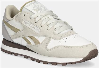 ΔΕΡΜΑΤΙΝΑ ΑΘΛΗΤΙΚΑ ΠΑΠΟΥΤΣΙΑ CLASSIC LEATHER ΧΡΩΜΑ: ΓΚΡΙ, 100201186 REEBOK CLASSIC