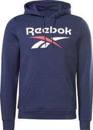 ΦΟΥΤΕΡ ID FLEECE STACKED LOGO PULLOVER HOODIE ΜΠΛΕ ΣΚΟΥΡΟ REEBOK