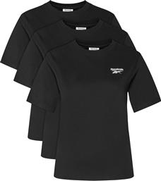 ΣΕΤ 3 T-SHIRTS RK25194CCW ΜΑΥΡΟ REGULAR FIT REEBOK