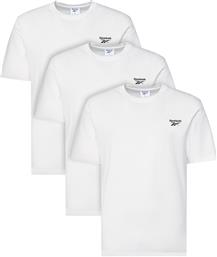 ΣΕΤ 3 T-SHIRTS WOODROW RK25189CCM ΛΕΥΚΟ REGULAR FIT REEBOK