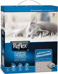 ΑΜΜΟΣ ΓΑΤΑΣ CLUMPING CAT LITTER BENTONITE FOR SENSITIVE CATS UNSCENTED (6L) REFLEX