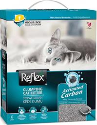 ΑΜΜΟΣ ΓΑΤΑΣ CLUMPING CAT LITTER BENTONITE GRAY ACTIVATED CARBON (6L) REFLEX