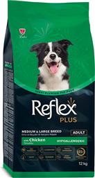 ΤΡΟΦΗ ADULT MEDIUM - LARGE ΚΟΤΟΠΟΥΛΟ (12KG) REFLEX PLUS