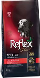 ΤΡΟΦΗ MEDIUM - LARGE LIGHT - STERILISED ΑΡΝΙ - ΡΥΖΙ (15KG) REFLEX PLUS