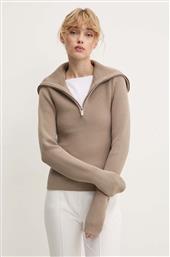 ΠΟΥΛΟΒΕΡ ZIPPED COLLAR KNIT ΧΡΩΜΑ: ΜΠΕΖ, 5017693001 REMAIN