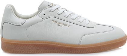 ΑΝΔΡΙΚΑ ΔΕΡΜΑΤΙΝΑ SNEAKERS STP24-99 ΛΕΥΚΟ ΔΕΡΜΑ U525Q4991652 RENATO GARINI