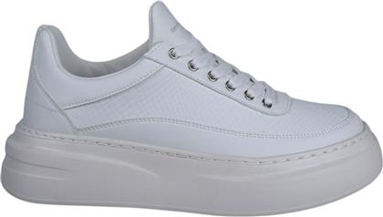 ΑΝΔΡΙΚΑ SNEAKERS DAVEB-600 ΛΕΥΚΟ ΛΕΥΚΟ ΣΤΑΜΠΑ V5700060302P RENATO GARINI