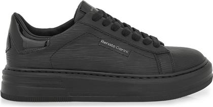 ΑΝΔΡΙΚΑ SNEAKERS GARDA-680 ΜΑΥΡΟ ΣΤΑΜΠΑ ΜΑΥΡΟ ΒΕΡΝΙ V5700068252V RENATO GARINI