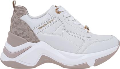 ΓΥΝΑΙΚΕΙΑ SNEAKERS 106-21EX240 ΛΕΥΚΟ ΜΠΕΖ ΛΕΟΠΑΡ V119R340490K RENATO GARINI