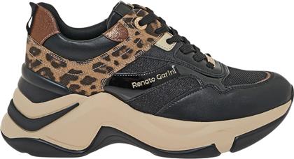 ΓΥΝΑΙΚΕΙΑ SNEAKERS 106-41EX32 ΜΑΥΡΟ ΛΕΟΠΑΡ ΜΠΡΟΝΖΕ V119R16440T7 RENATO GARINI