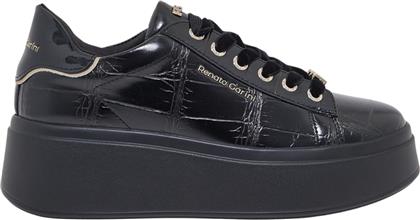 ΓΥΝΑΙΚΕΙΑ SNEAKERS 88-42EX125 ΜΑΥΡΟ ΚΡΟΚΟ ΜΑΥΡΟ V119R8853A76 RENATO GARINI