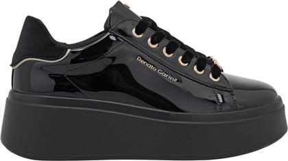 ΓΥΝΑΙΚΕΙΑ SNEAKERS 88-42EX125 ΜΑΥΡΟ ΒΕΡΝΙ ΜΑΥΡΟ ΒΕΛΟΥΔΟ V119R885322X RENATO GARINI